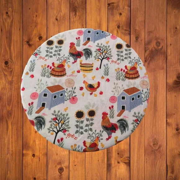 Kitchenaid Bowl Cover, Reversible Chickens and Sunflowers - Picture 1 of 6